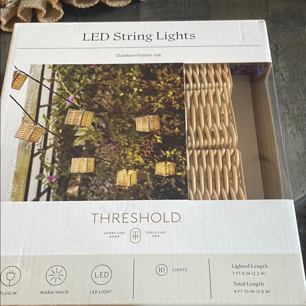 Threshold White and Tan Holiday String Lights